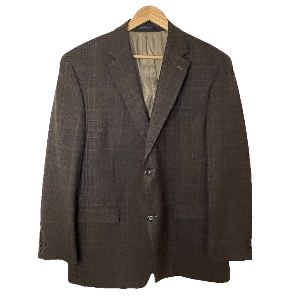 Lauren Ralph Lauren Mens 100% Wool Plaid Blazer Size 40R / 42 Ivy League